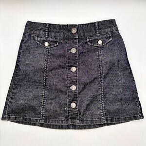 Grey Button Down Corduroy Y2k - Size 2